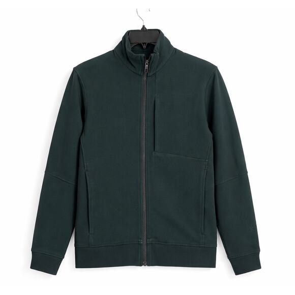 Lululemon Jacket Mens Small Green Sojourn Bomber Varsity Warpstreme Full Zip